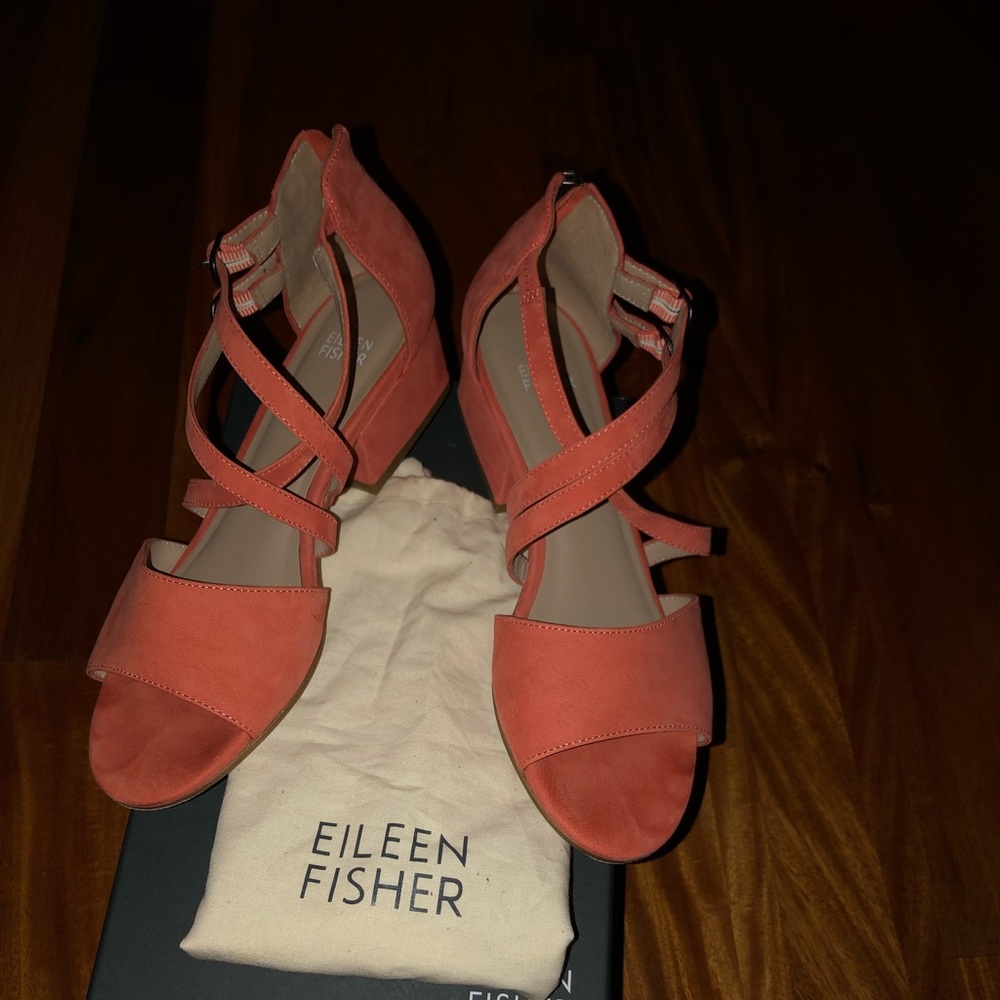 Eileen Fisher Persimmon Tumbled Nubuck Sandals